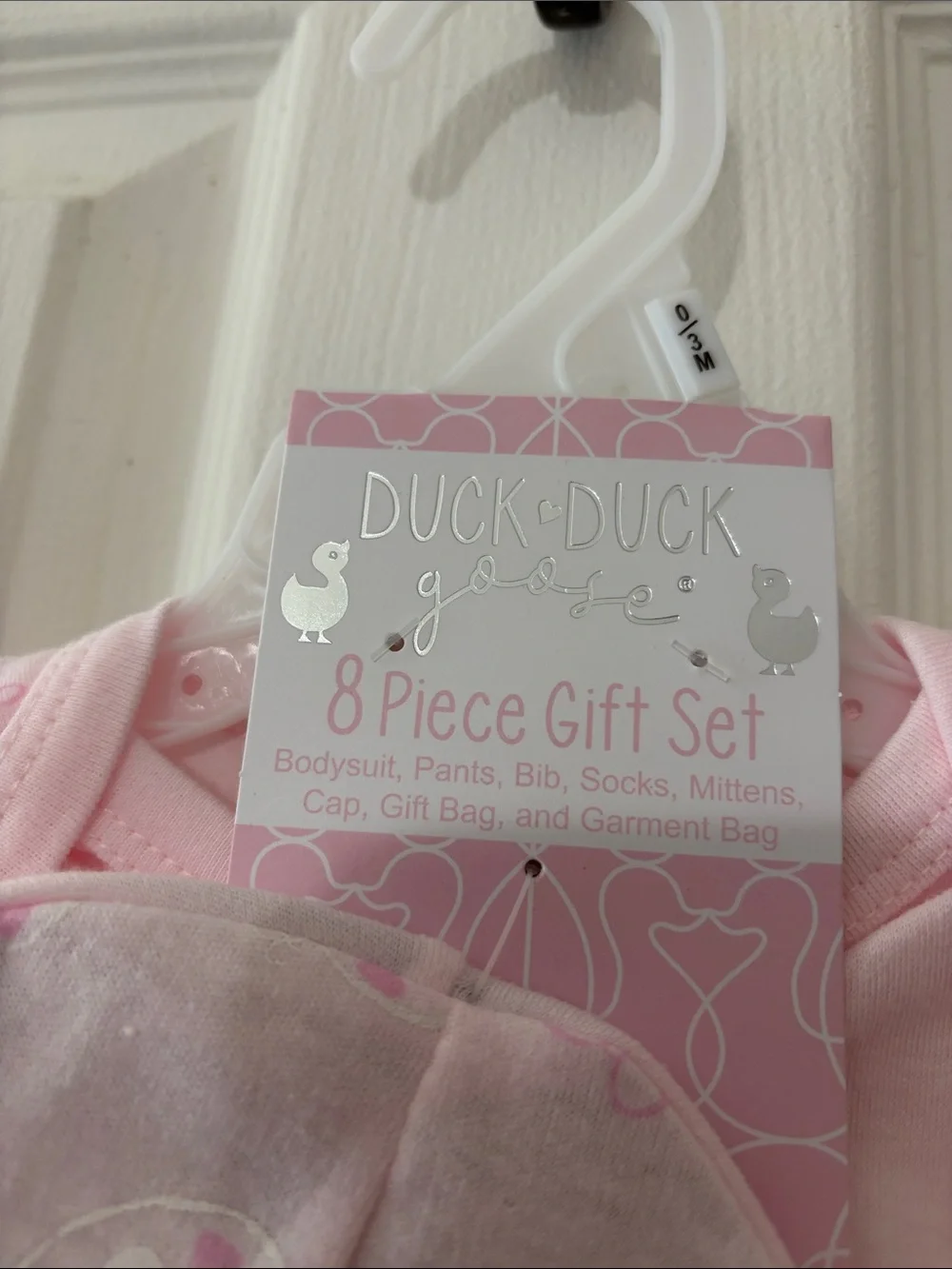 NWT Duck Duck Baby 8-Piece Pink Bear Newborn Gift Set